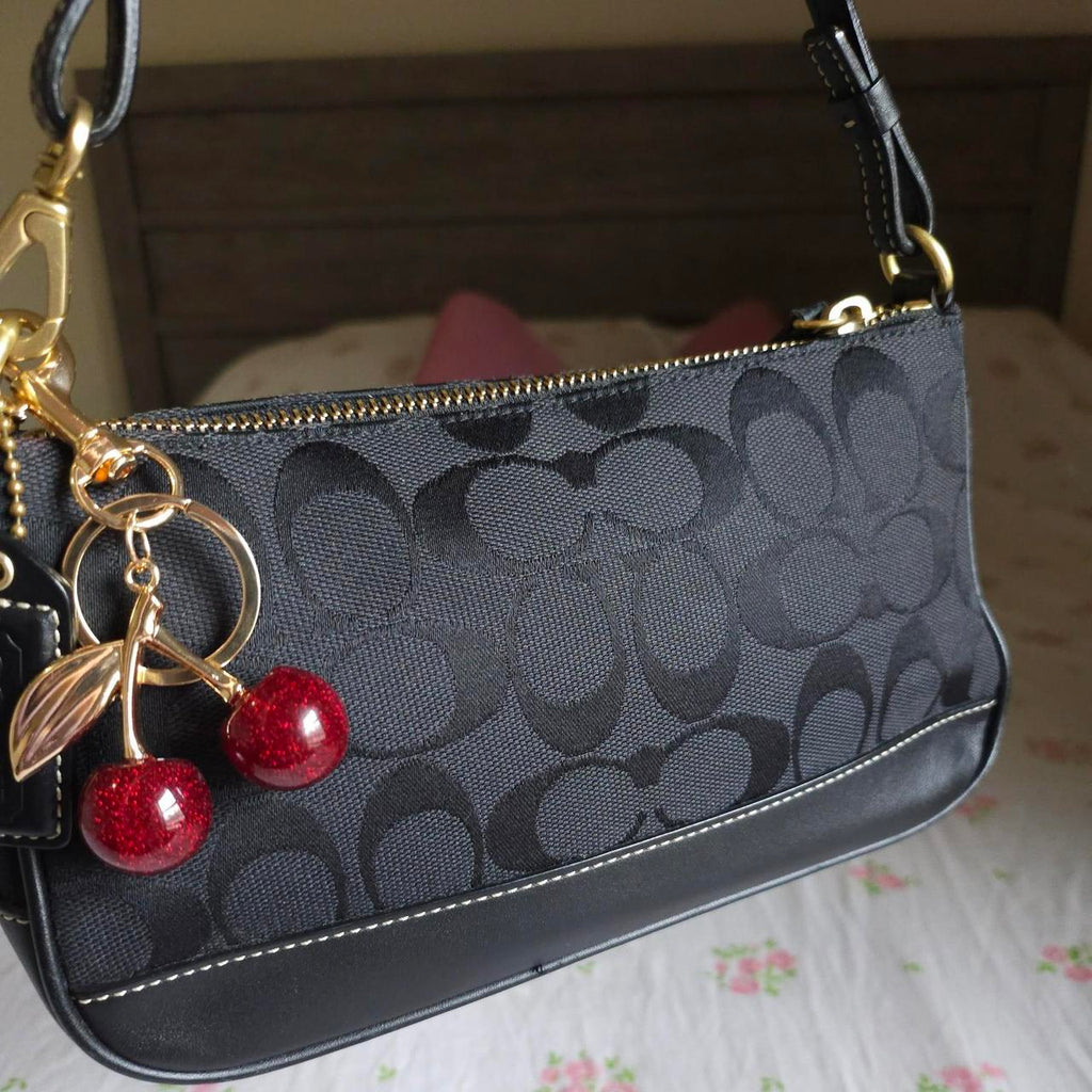 🌺🩷 ❤️ Vintage Y2K Coach Demi Black Gold Shoulder Bag Purse ❤️ 🤎🌆