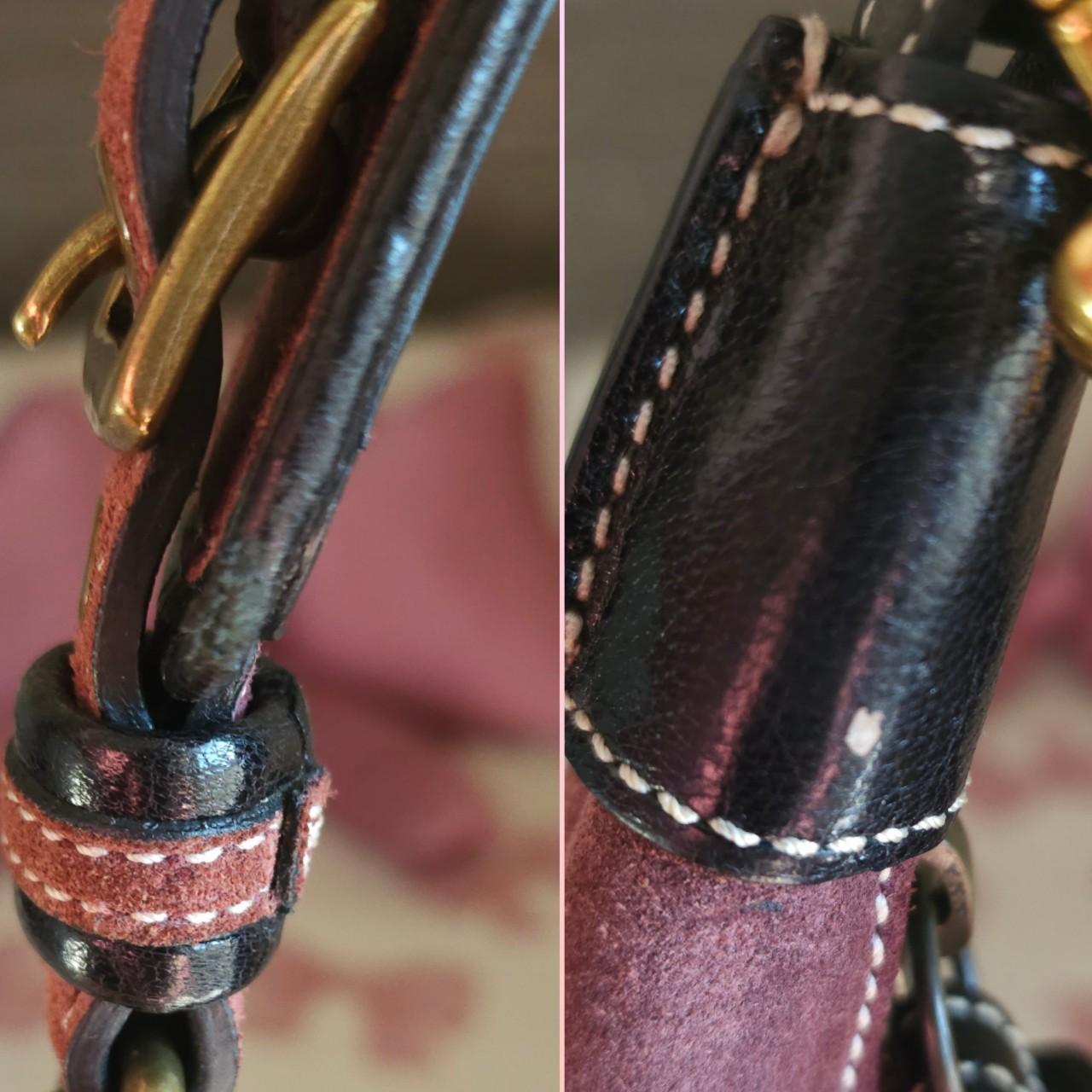 🌺🩷 Y2K Vintage Coach Maroon Suede Small Shoulder Bag🖤🍫 🤎🌆