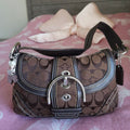 🌺🩷 Y2K Vintage Coach Brown Mini Soho Signature Cs Shoulder Purse🤎🌆 🤎🌆