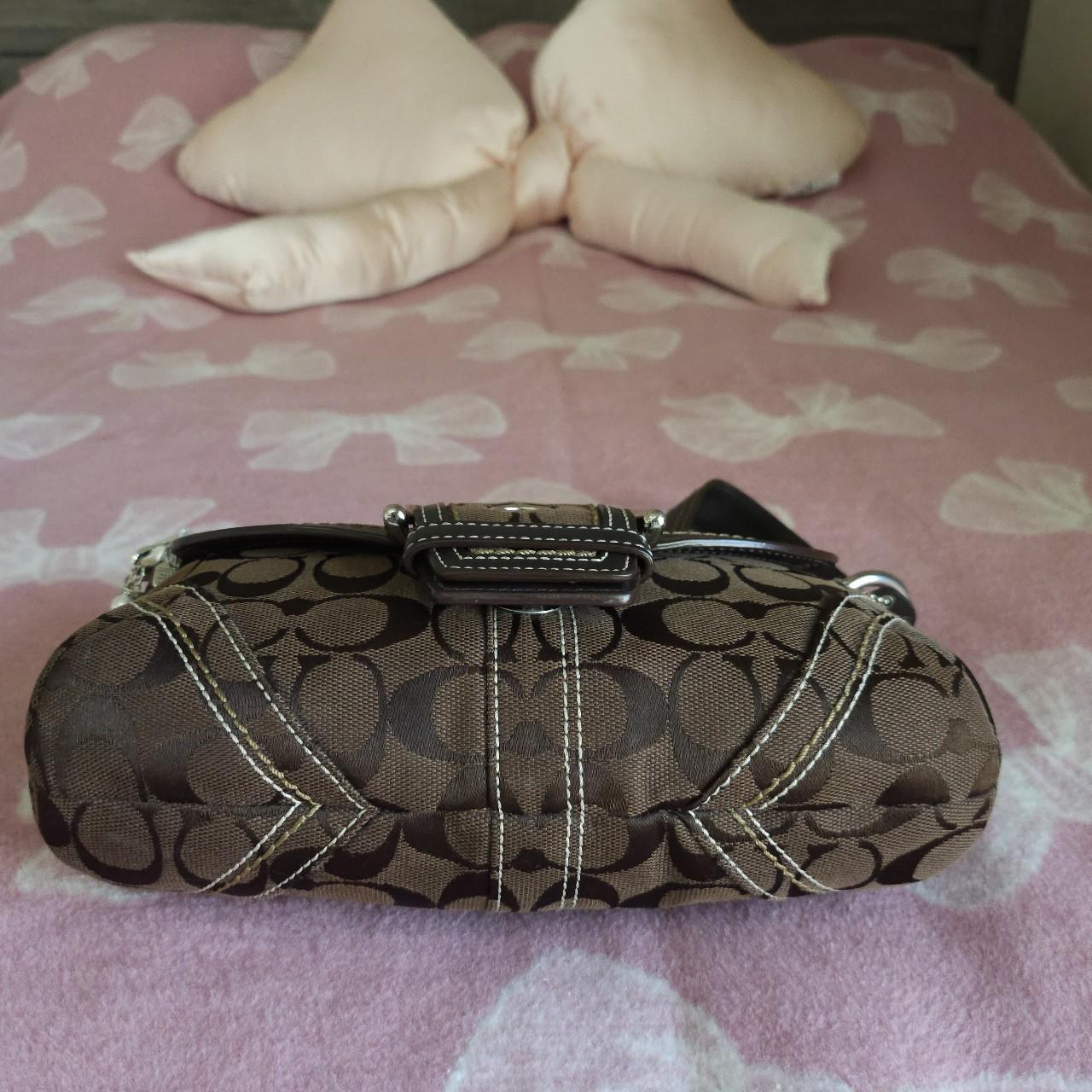 🌺🩷 Y2K Vintage Coach Brown Mini Soho Signature Cs Shoulder Purse🤎🌆 🤎🌆