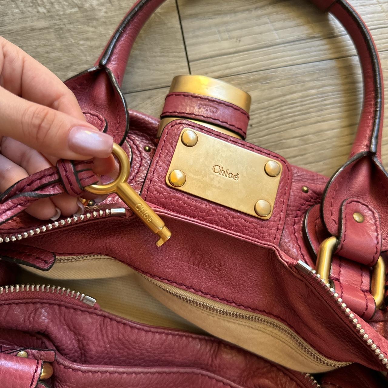 🌺🩷 Authentic chloe paddington bag in burgundy/pink🍬⚡ 🤎🌆