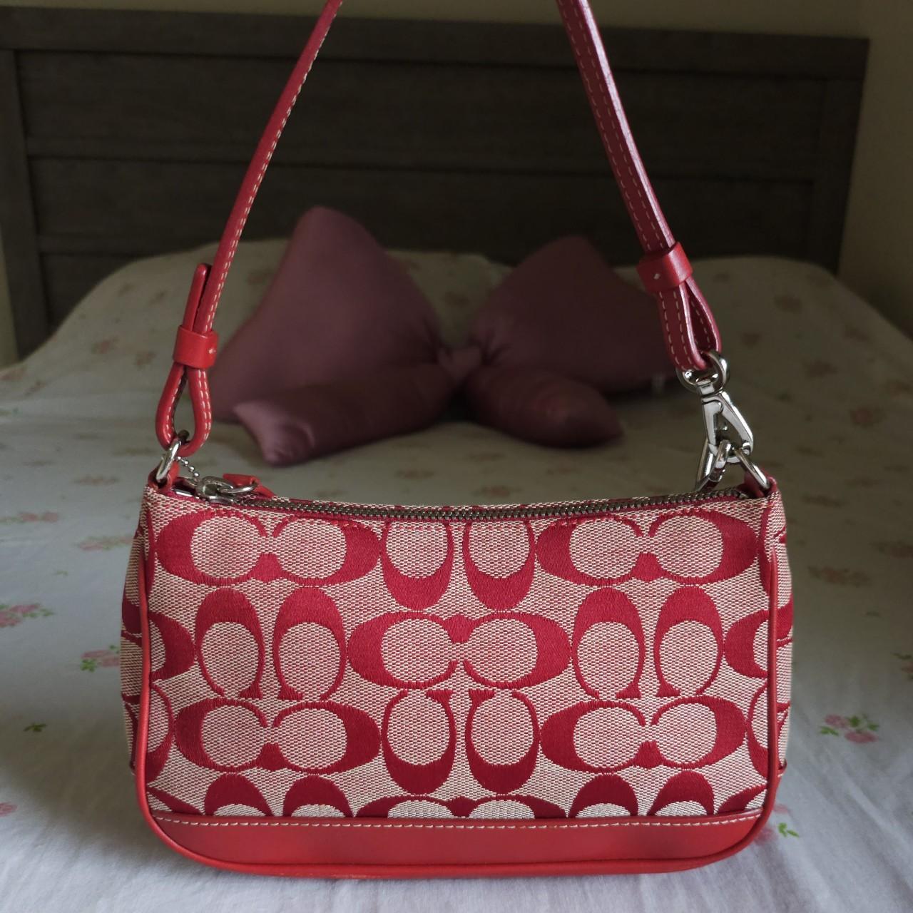 🌺🩷 ❤️ Vintage Y2K Demi Red Signature Cs Mini Shoulder Bag Purse ❤️ 🤎🌆