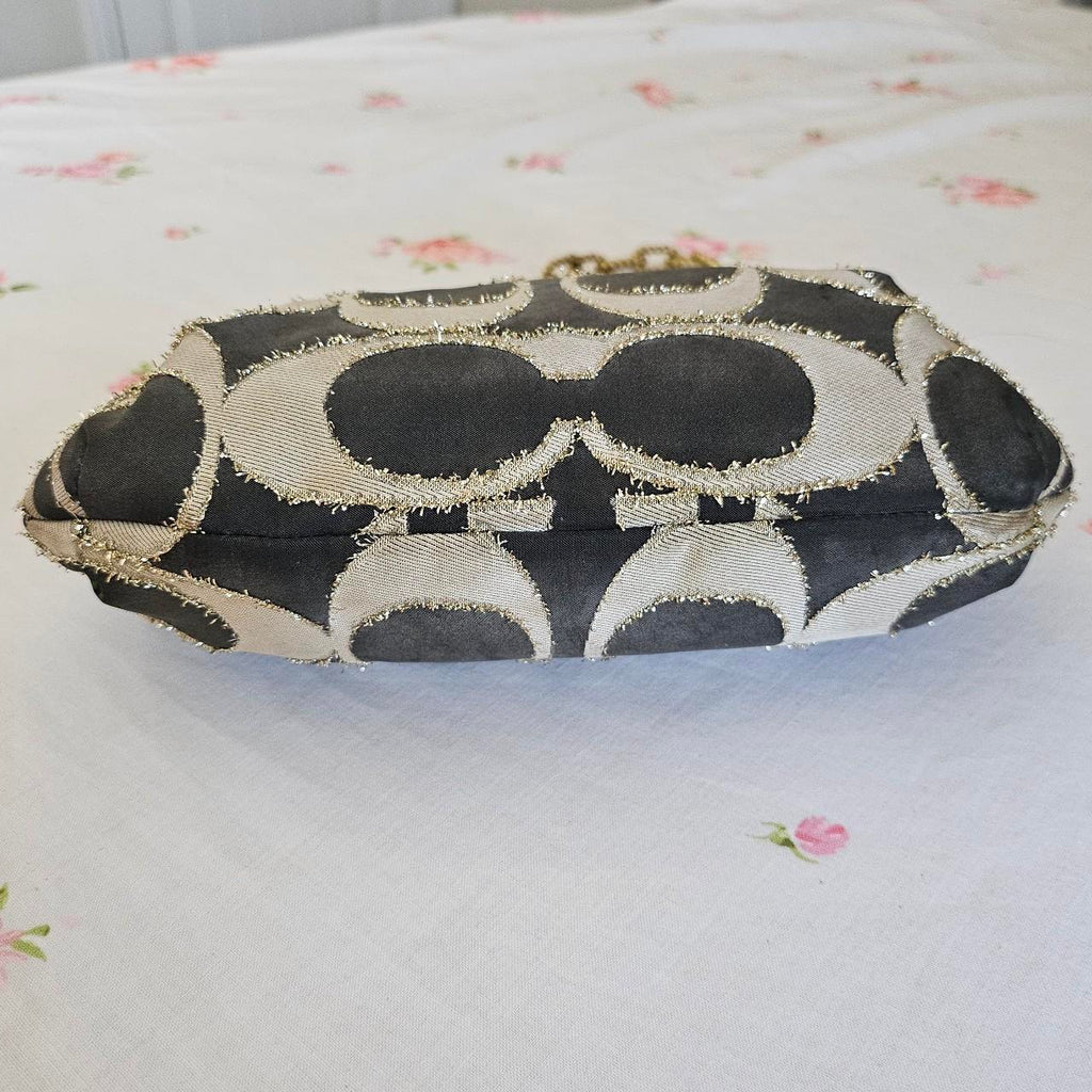 🌺🩷 Vintage Y2K Coach Lurex Poppy Gold Hardware Small Shoulder Bag🌺🩷 🤎🌆