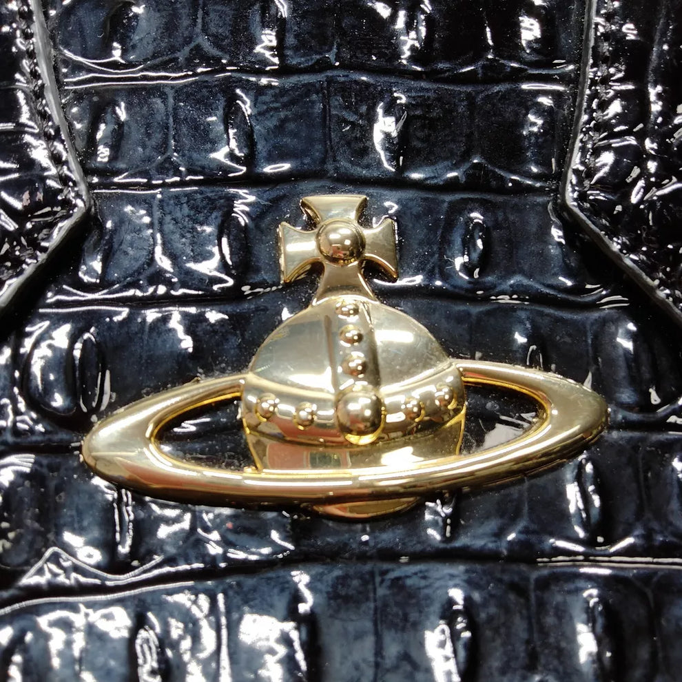 🌺🩷 VIVIENNE WESTWOOD Hand Bag Black🫐🪻 🤎🌆