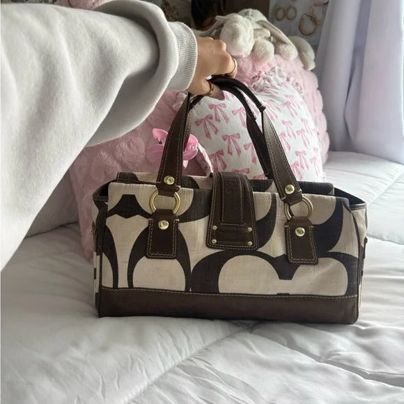 🌺🩷 👜 Y2K Coach Legacy Mandy Purse – 65th Anniversary Edition 🤎🤍 🤎🌆