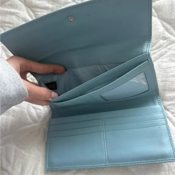 🌺🩷 💙 Y2K Coach Blue Large Monogram Tote Bag + Matching Wallet 💙 🤎🌆