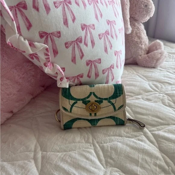 🌺🩷 💚 Y2K Coach Legacy Mandy Green Signature Shoulder Bag (Special Edition) 💚 🤎🌆