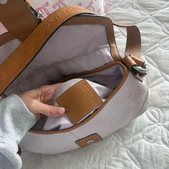 🌺🩷 💜 Y2K Coach Lilac Monogram Large Soho Bag 💜 🤎🌆