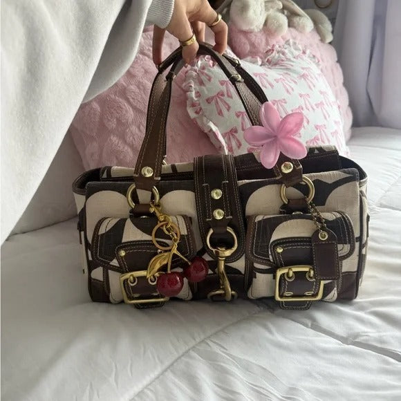 🌺🩷 👜 Y2K Coach Legacy Mandy Purse – 65th Anniversary Edition 🤎🤍 🤎🌆