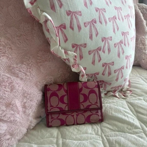 🌺🩷 💖 Y2K Rare Barbie Pink Coach Hampton Clip Shoulder Bag 💖 🤎🌆