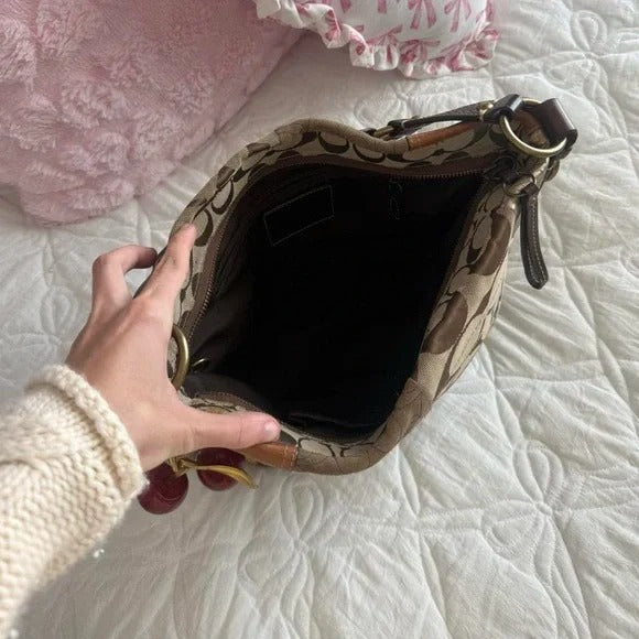 🌺🩷 🐆 Y2K Coach Brown Cheetah/Leopard Print Patchwork Carly Bag + Matching Wallet 🐆 🤎🌆