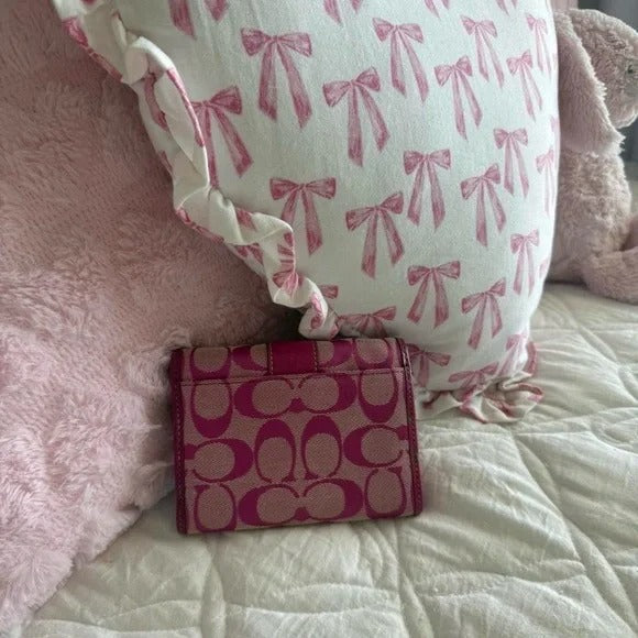 🌺🩷 💖 Y2K Rare Barbie Pink Coach Hampton Clip Shoulder Bag 💖 🤎🌆