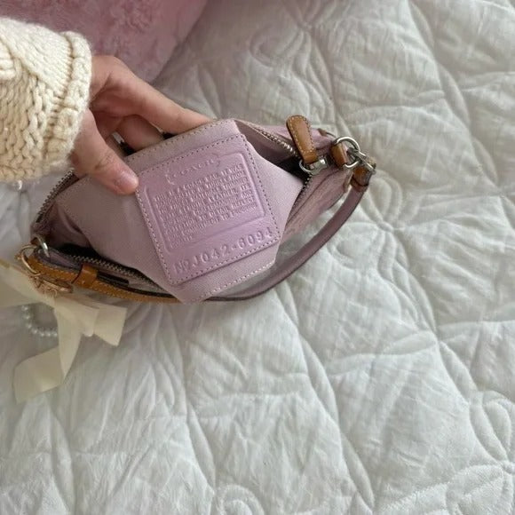 🌺🩷 💖 Y2K Coach Pink Demi Shoulder Purse/Bag 💖 🤎🌆