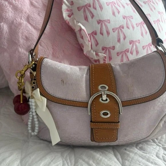 🌺🩷 💜 Y2K Coach Lilac Monogram Large Soho Bag 💜 🤎🌆