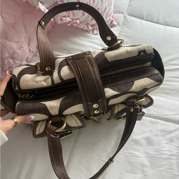 🌺🩷 👜 Y2K Coach Legacy Mandy Purse – 65th Anniversary Edition 🤎🤍 🤎🌆