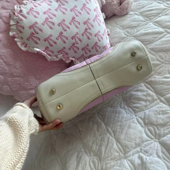 🌺🩷 💖 Y2K Pink Coach Signature Soho Satchel Bag w/ Gold Hardware 💖 🤎🌆
