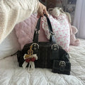 🌺🩷 🖤 Y2K Coach Black Signature SoHo Mini Tote Bag/Purse 🖤 🤎🌆