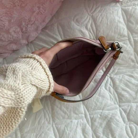 🌺🩷 💖 Y2K Coach Pink Demi Shoulder Purse/Bag 💖 🤎🌆