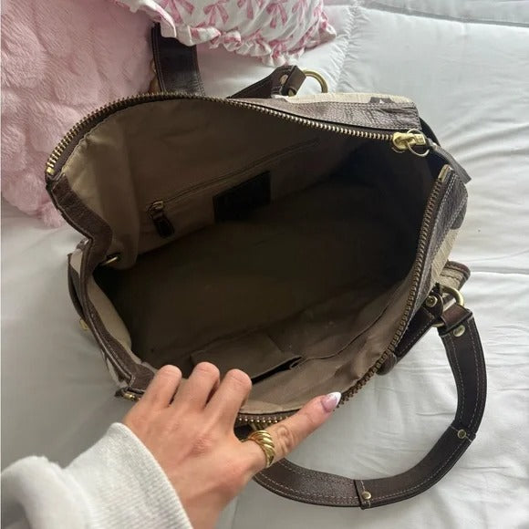 🌺🩷 👜 Y2K Coach Legacy Mandy Purse – 65th Anniversary Edition 🤎🤍 🤎🌆