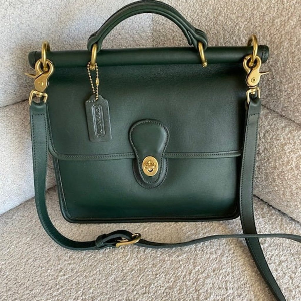 🌺🩷 Vintage Coach Willis in 'Bottle Green' (1994) **MINT** 🤎🌆