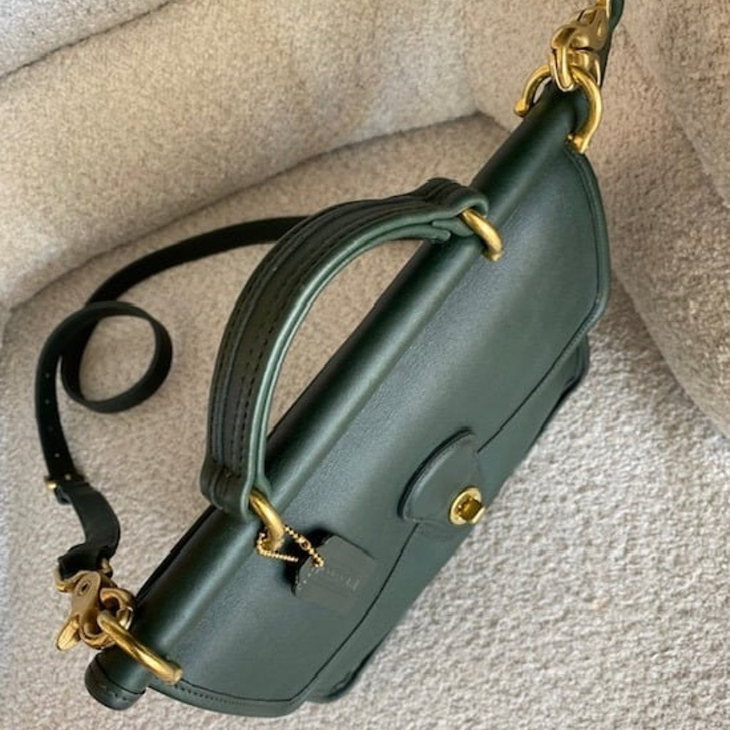 🌺🩷 Vintage Coach Willis in 'Bottle Green' (1994) **MINT** 🤎🌆