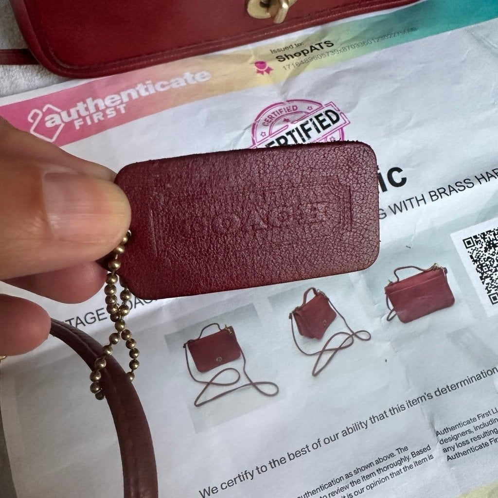 🌺🩷 Coach Vintage casino Bag Red 9924 🤎🌆