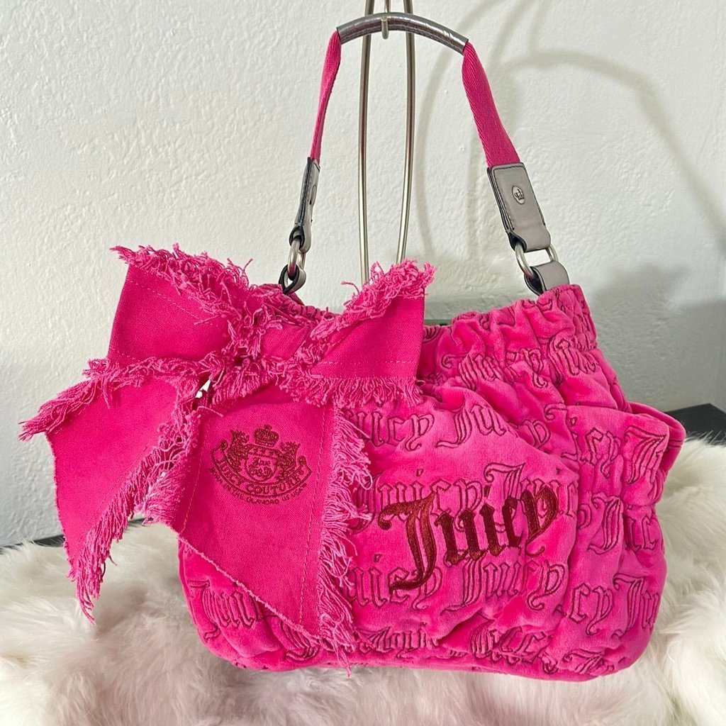 🌺🩷 Juicy Couture Pink Velour Handbag🌺🩷 🤎🌆