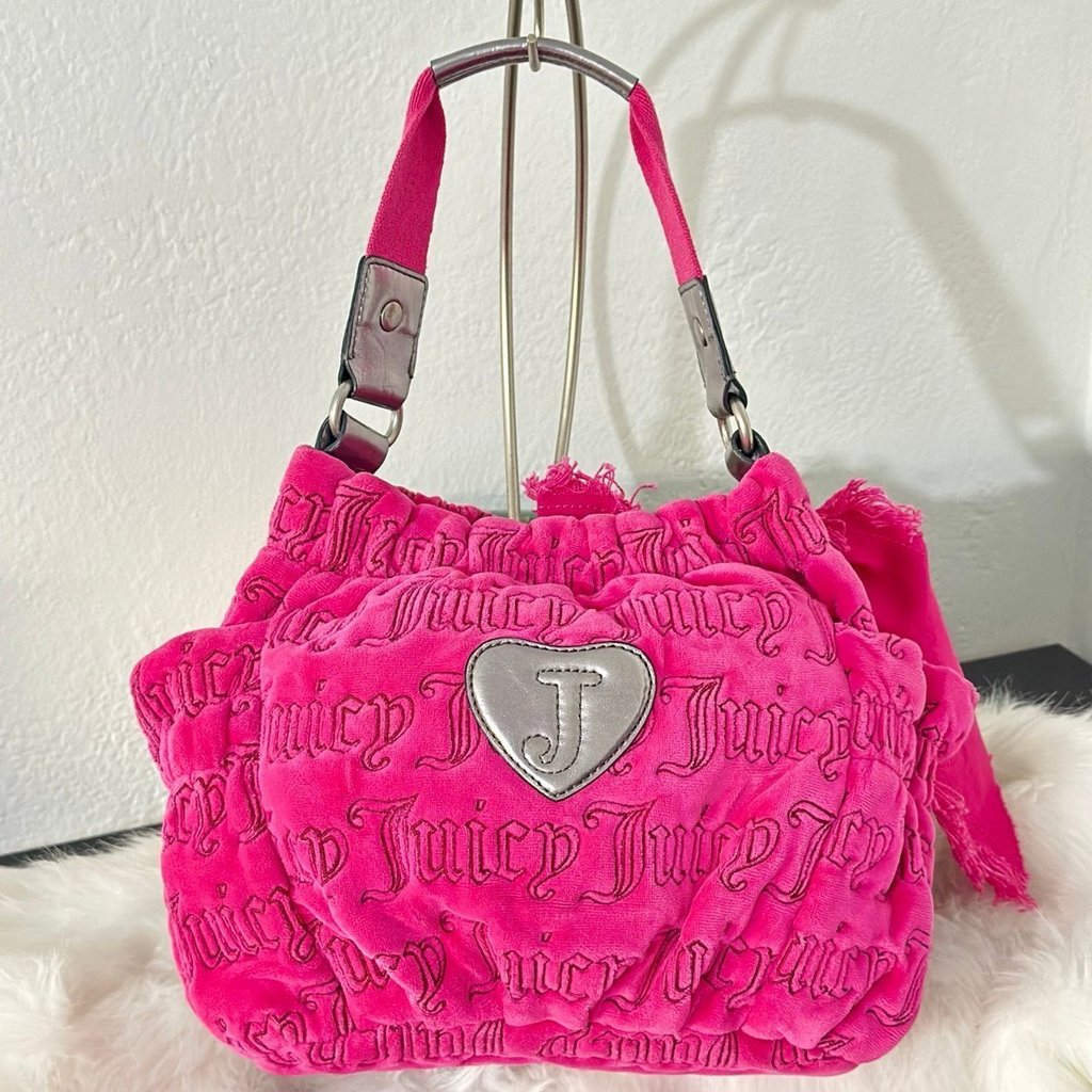 🌺🩷 Juicy Couture Pink Velour Handbag🌺🩷 🤎🌆