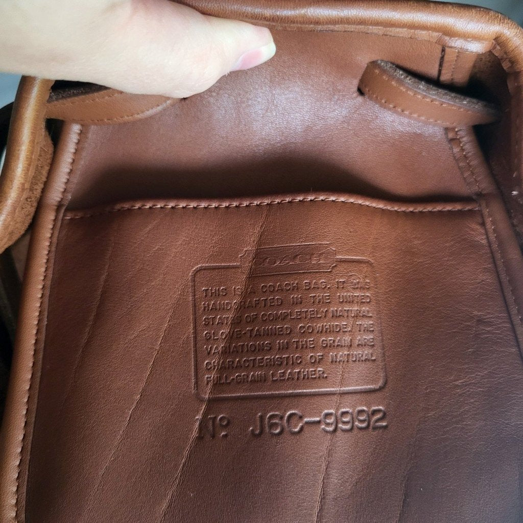 🌺🩷 Vintage Coach Handle Backpack 9992 British Tan 🤎🌆