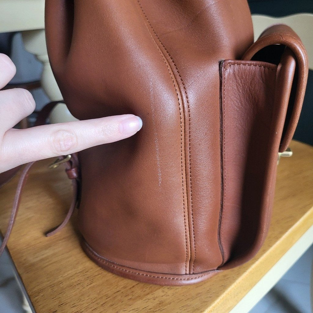 🌺🩷 Vintage Coach Handle Backpack 9992 British Tan 🤎🌆