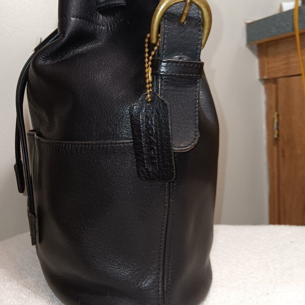 🌺🩷 VINTAGE COACH Handbag Crossbody Shoulder Bag Bucket Purse 🤎🌆