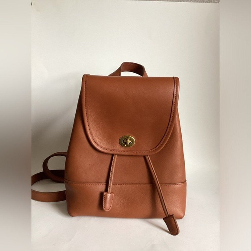 🌺🩷 VINTAGE COACH 9960 DAYPACK BACKPACK--BROWN 🤎🌆