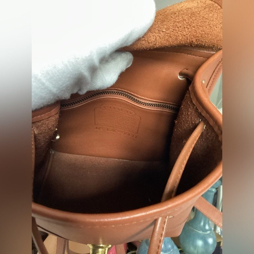 🌺🩷 VINTAGE COACH 9960 DAYPACK BACKPACK--BROWN 🤎🌆