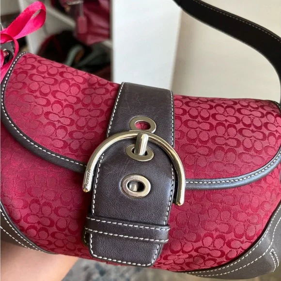 🌺🩷 Vintage Coach Soho Cherry Red🌺🩷 🤎🌆