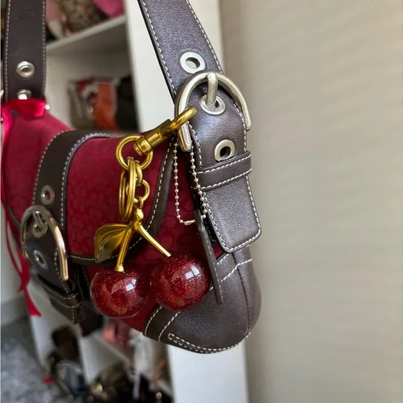 🌺🩷 Vintage Coach Soho Cherry Red🌺🩷 🤎🌆