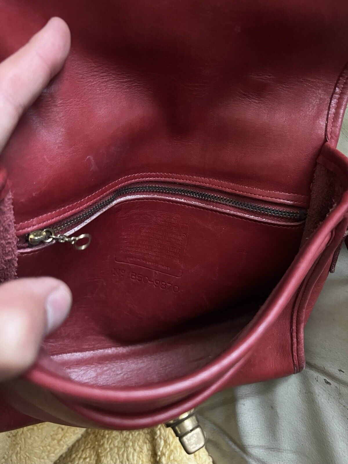 🌺🩷 Vintage Coach Purse 9870 Red Leather Court Top Handle Bag Crossbody 🍒❤️‍🔥 🤎🌆