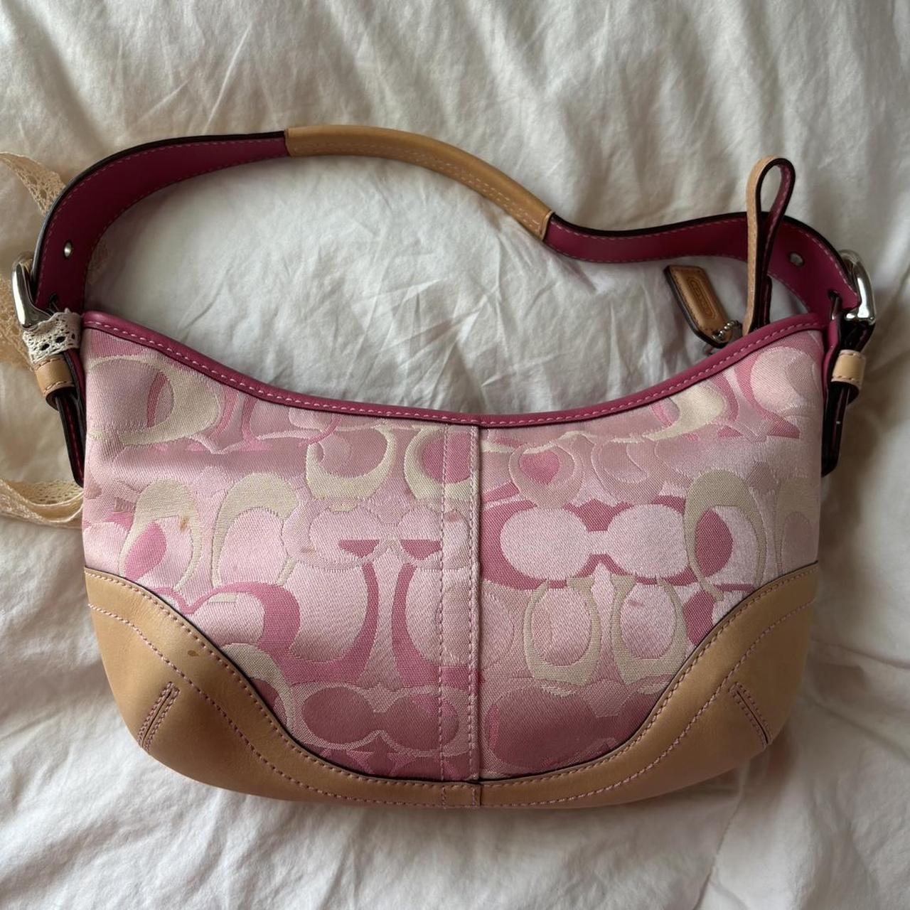 🌺🩷 Mini Vintage Coach Hobo In Optic Pink💜🍇 🤎🌆