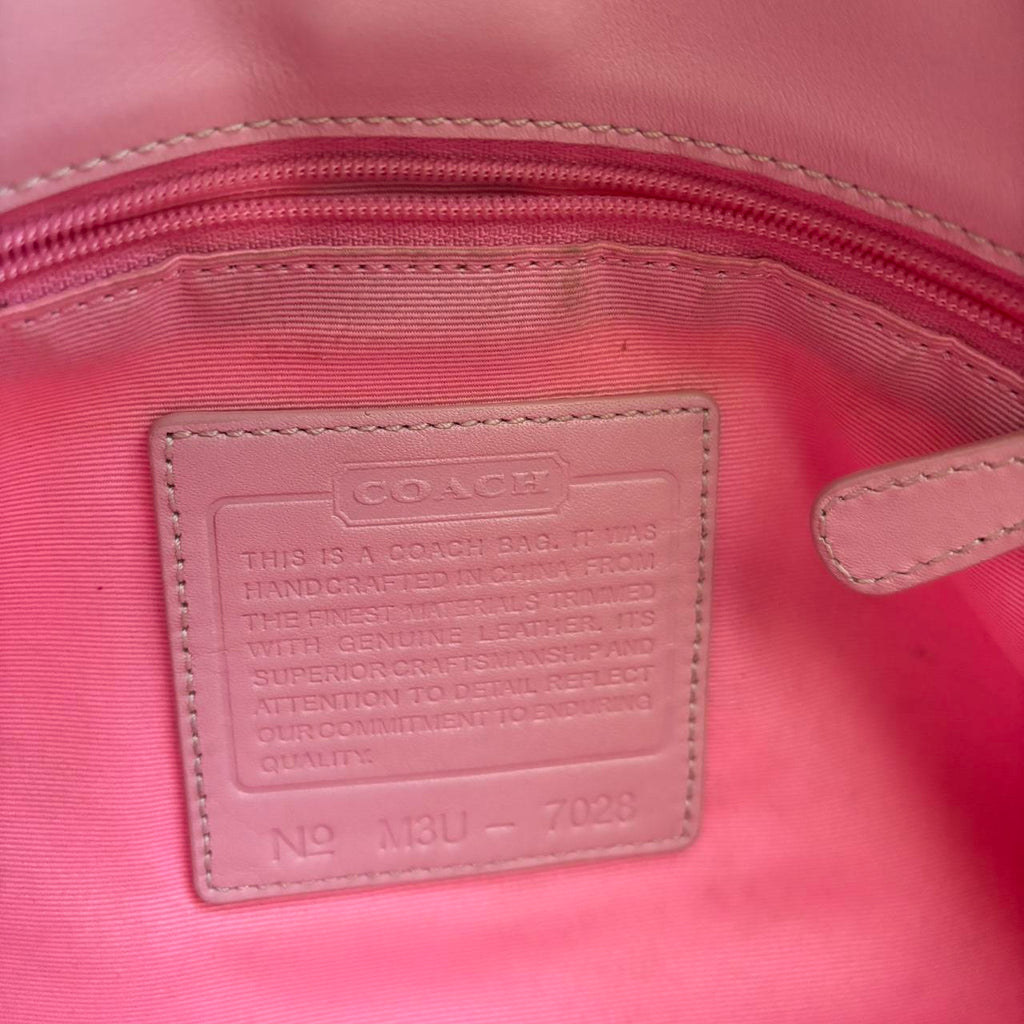 🌺🩷 Vintage Coach Optic Pink Purse🩷🍒 🤎🌆
