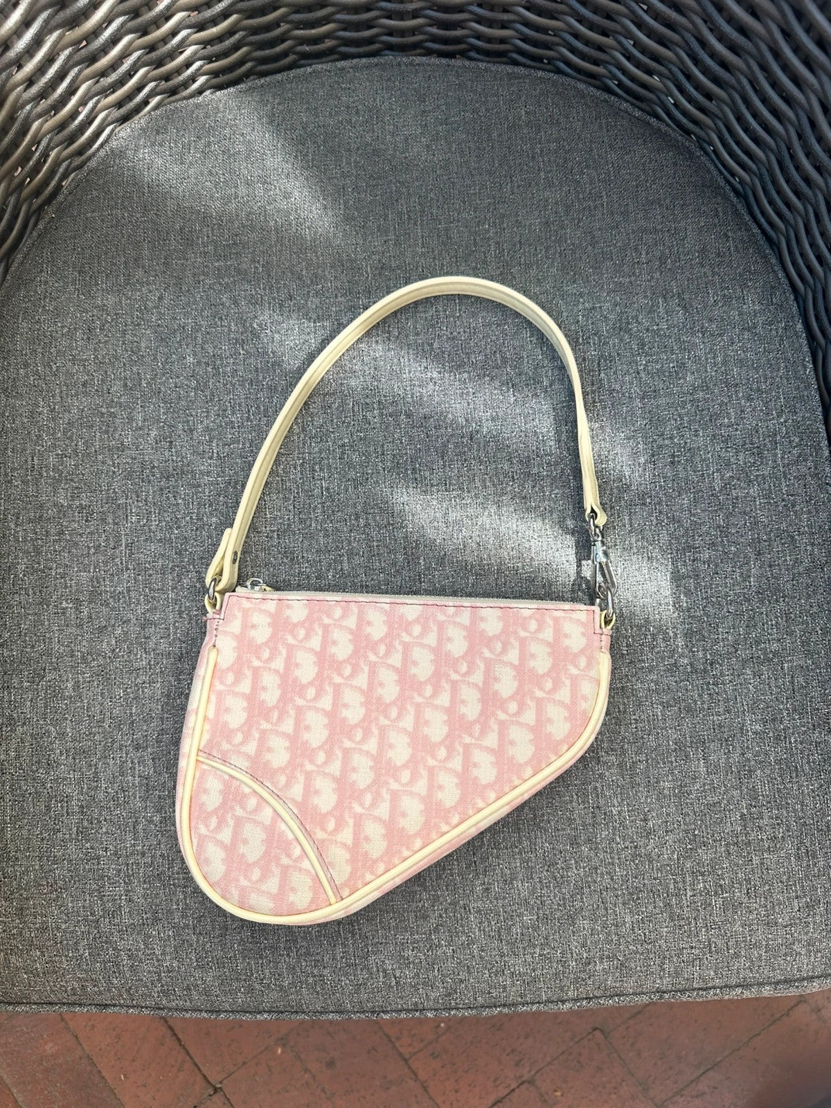 🌺🩷 Rare Vintage Saddle Bag Diorissimo Canvas Mini Very Good Condition🌺🩷 🤎🌆