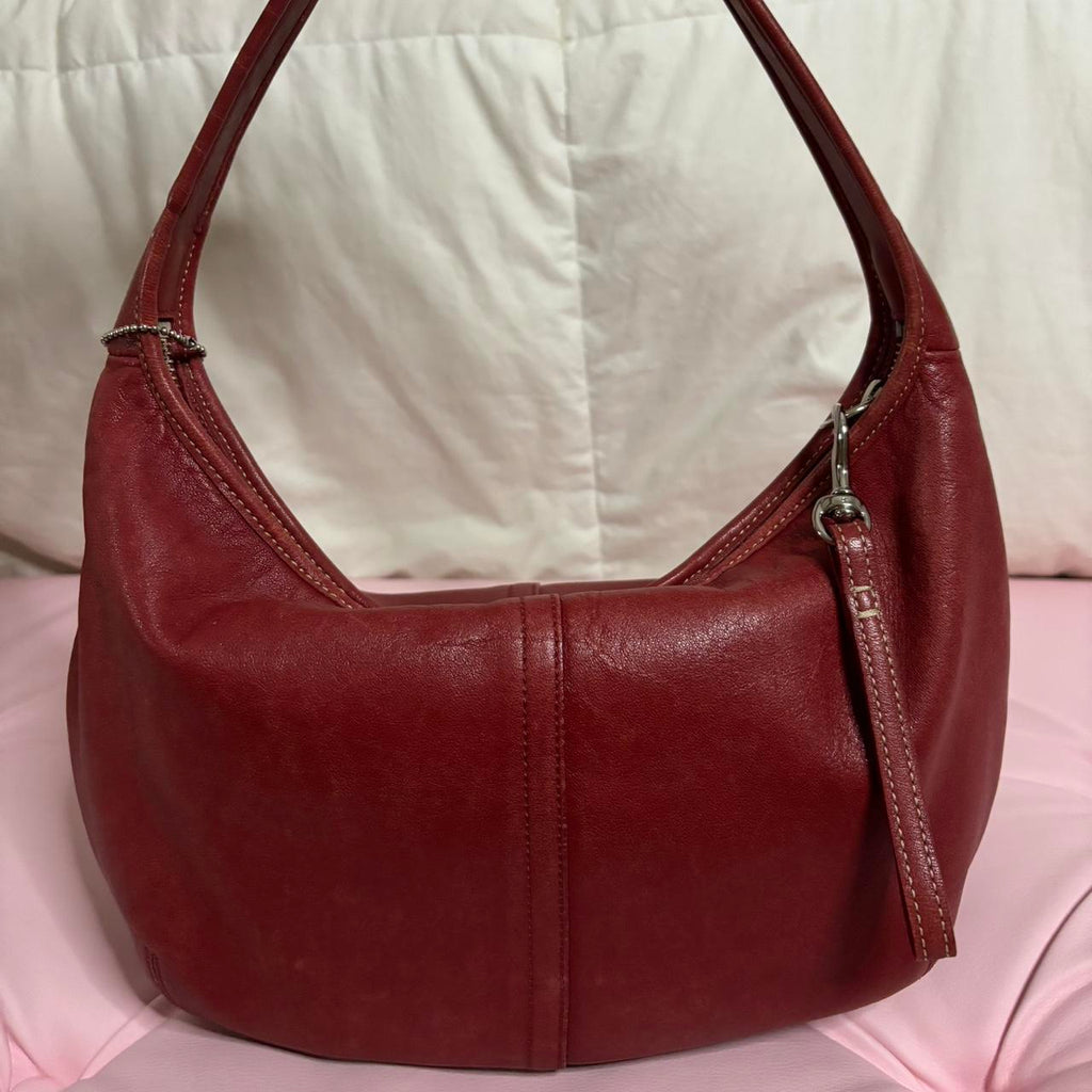 🌺🩷 Vintage Coach Red Ergo Hobo💙🌀 🤎🌆