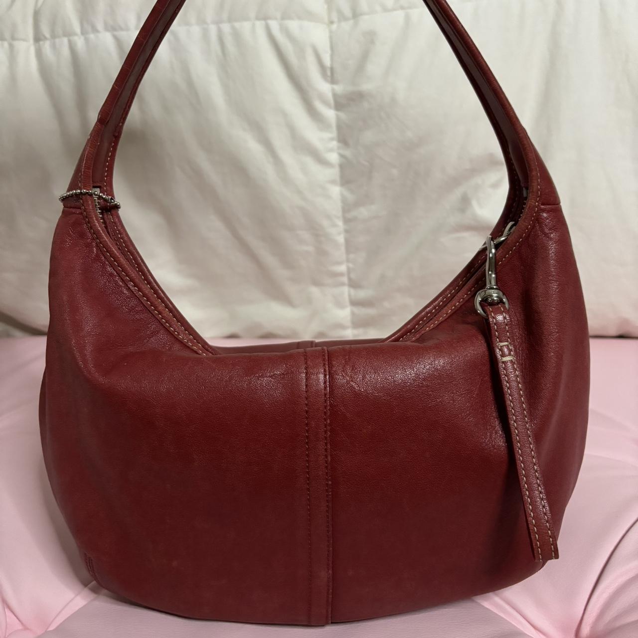 🌺🩷 Vintage Coach Red Ergo Hobo💙🌀 🤎🌆