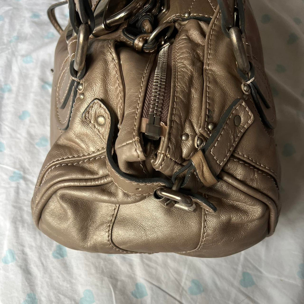 🌺🩷 Authentic Bronze Chloe Paddington Bag With Silver Hardware🍬⚡ 🤎🌆