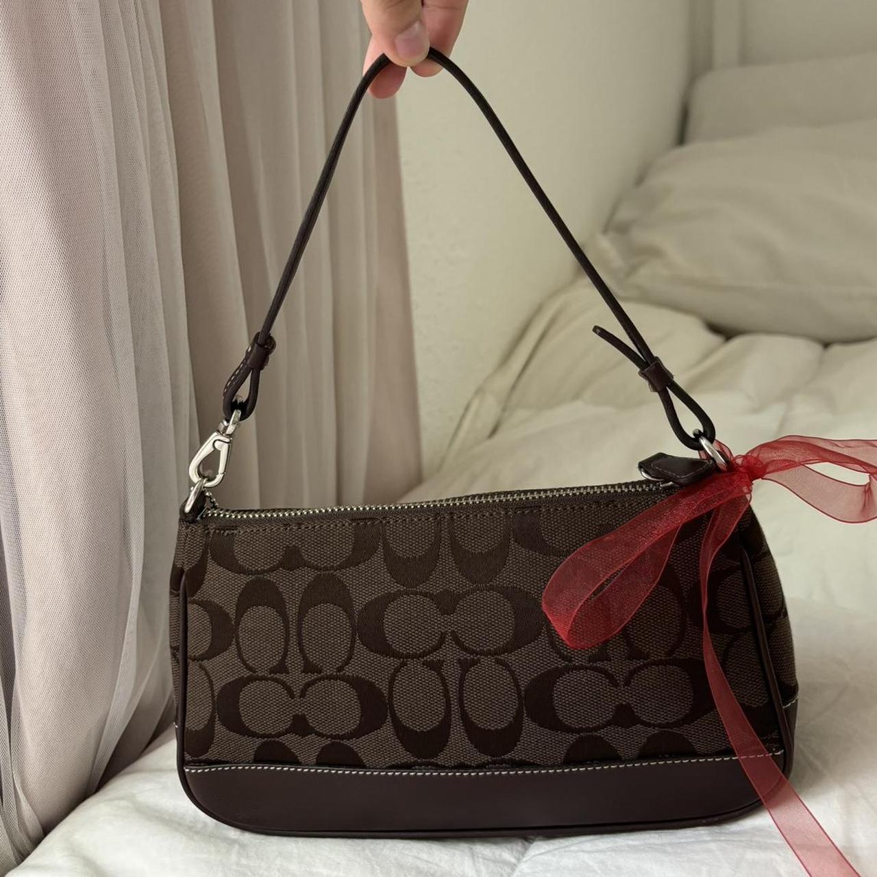 🌺🩷 Coach Brown Demi Bag🪻🍃 🤎🌆