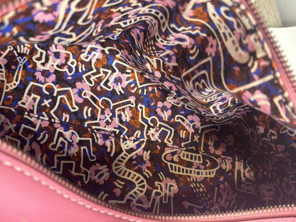 🌺🩷 Keith Haring X Coach Collaboration Pink Handbag🍬⚡ 🤎🌆