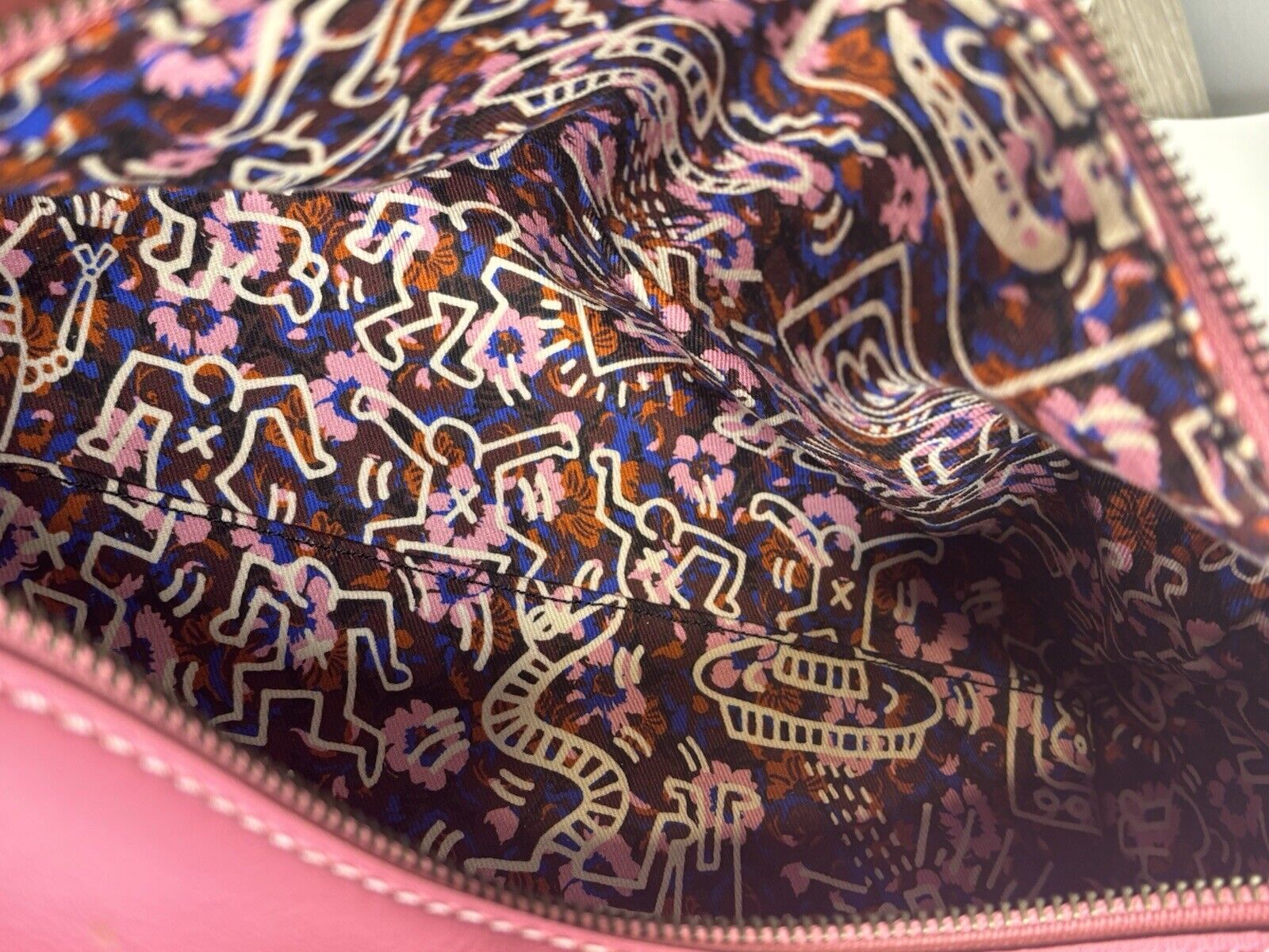 🌺🩷 Keith Haring X Coach Collaboration Pink Handbag🍬⚡ 🤎🌆