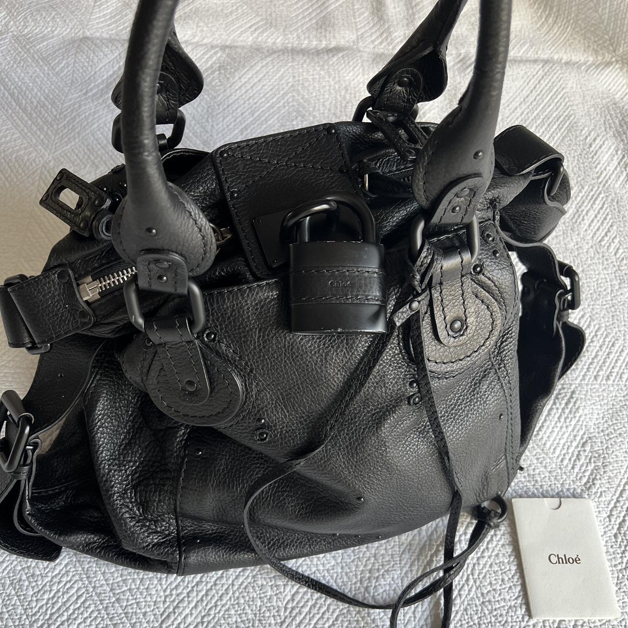 🌺🩷 Black Chloe Paddington Bag In Matte Black Hardware🖤🍫 🤎🌆