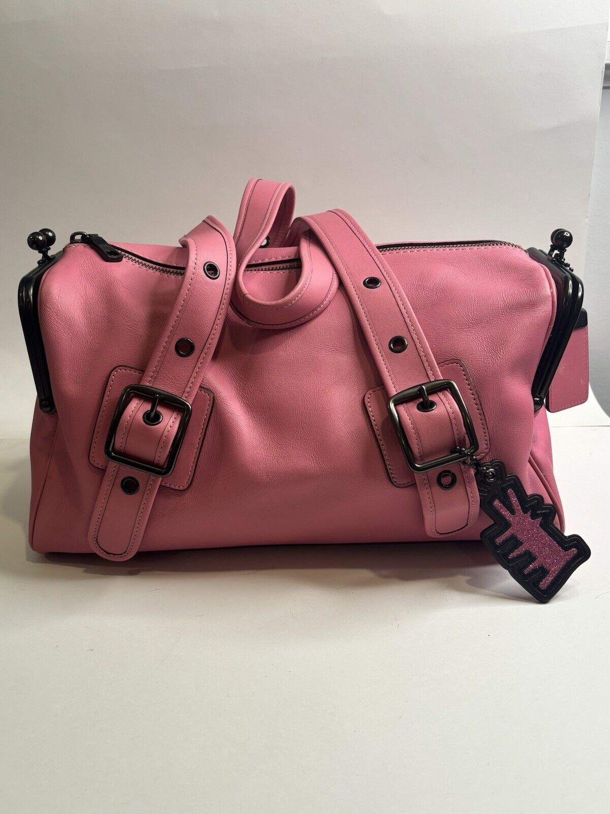 🌺🩷 Keith Haring X Coach Collaboration Pink Handbag🍬⚡ 🤎🌆