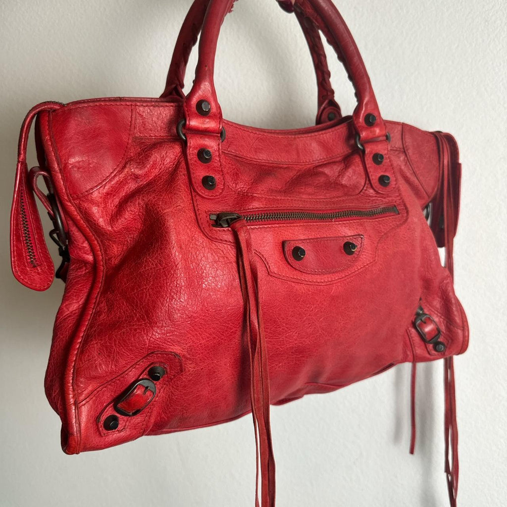 🌺🩷 Preowned Authentic Balenciaga city bag classic🩷🍒 🤎🌆