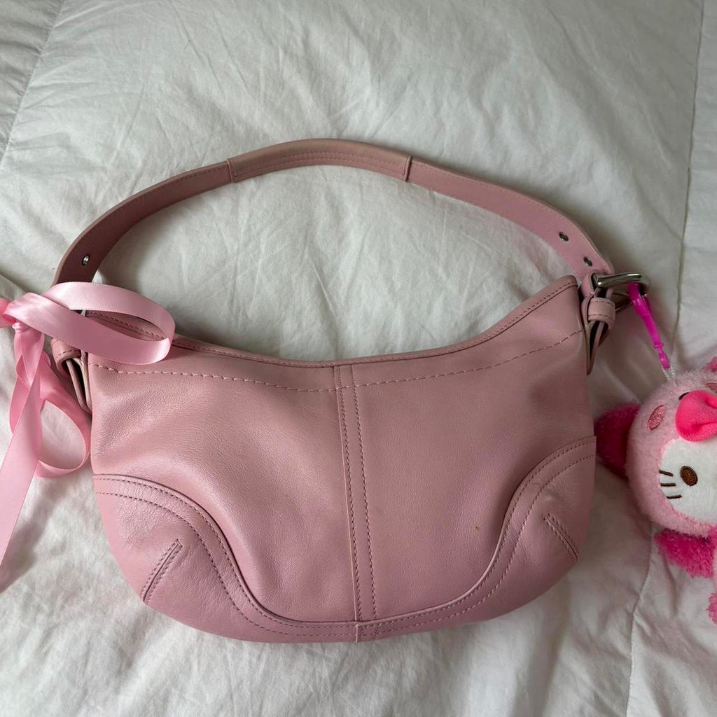 🌺🩷 Coach Baby Pink Mini Hobo🩶🏙️ 🤎🌆