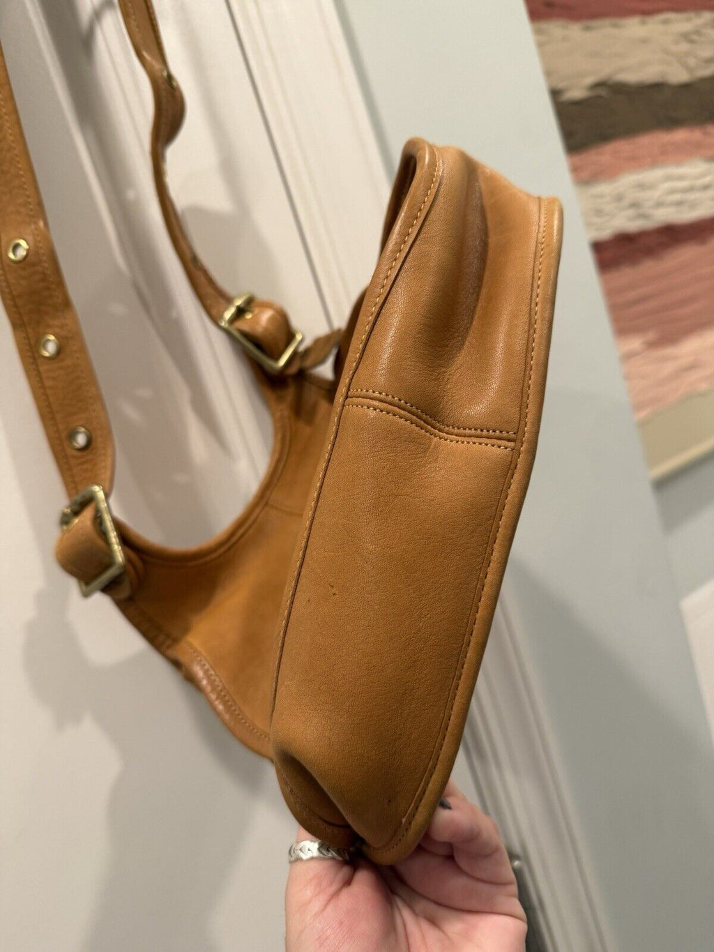 🌺🩷 Coach Vintage Crescent Saddle Bag Nyc 9235 Saddle Tan🍂✨ 🤎🌆
